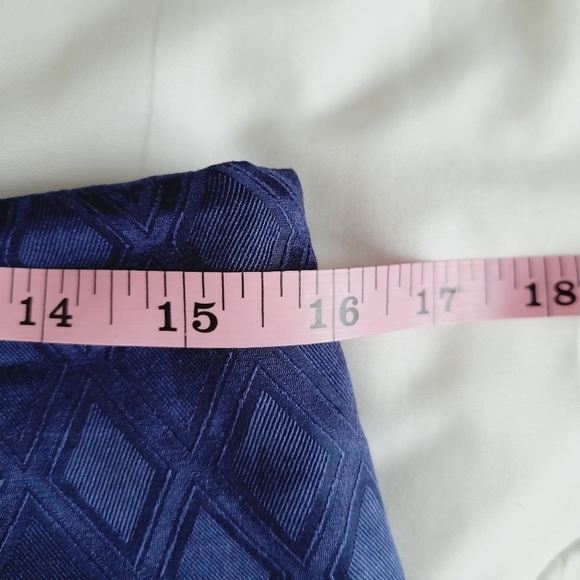 Vintage Talbots Blue Floral Silk Blend Skirt - Picture 10 of 11